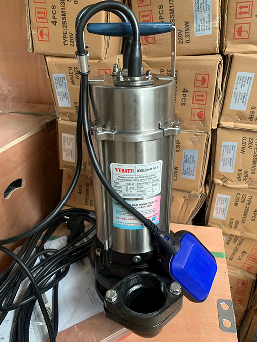Bơm chìm nước thải Veratti Model SVM25-15-1.1F/ SV25-15-1.1