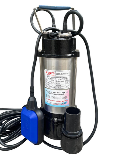 Bơm chìm nước thải Veratti Model SVm10-8-0.37F/ SV10-8-0.37
